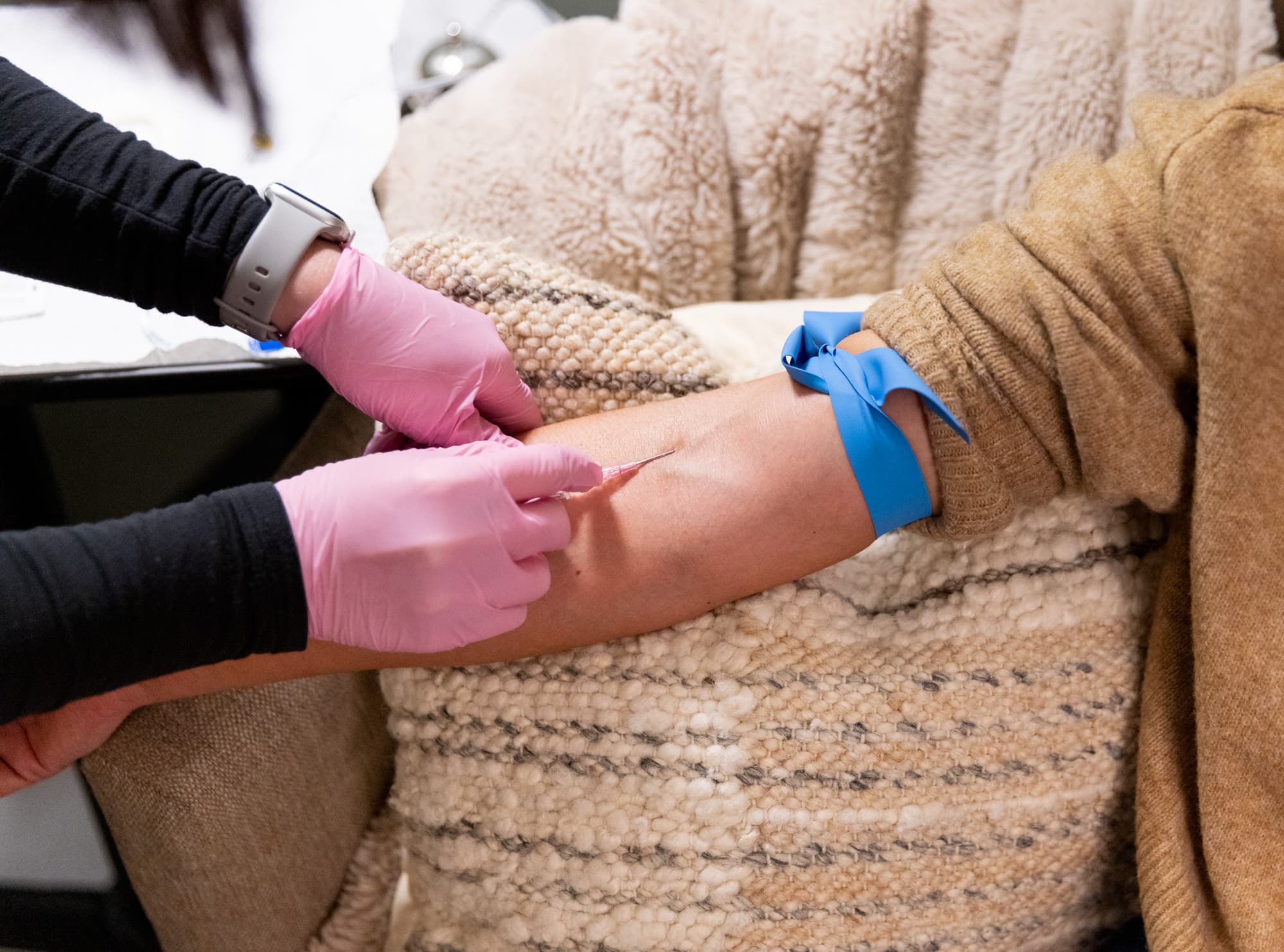 Blood draw for fertility
